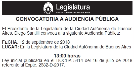 Audiencia publica del 12 de septiembre