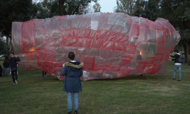 Intervencion con bolsas de plastico