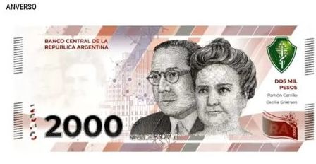 Nuevo billete de 2000 pesos